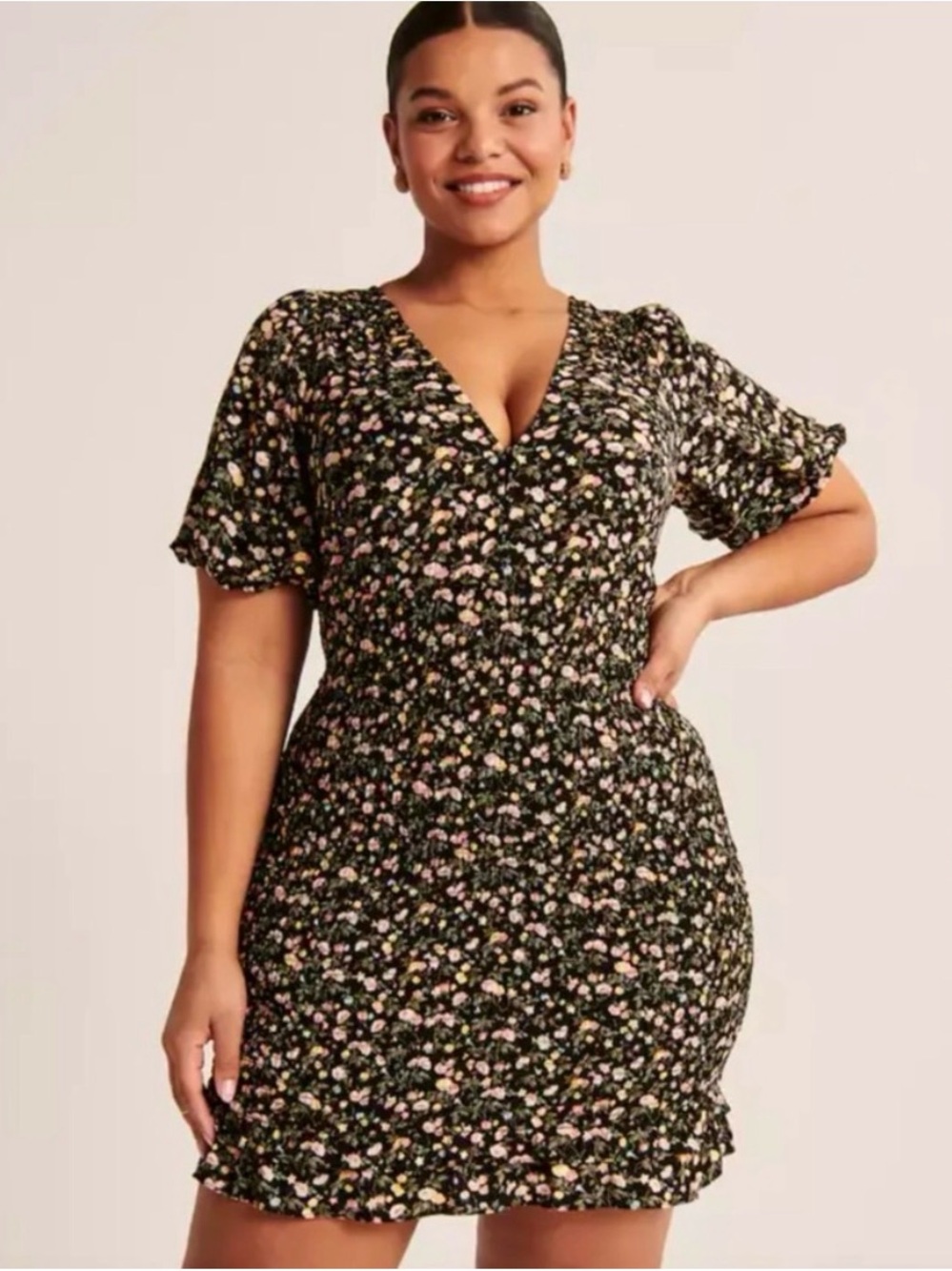 Abercrombie & Fitch Floral Smocked Waist Dress